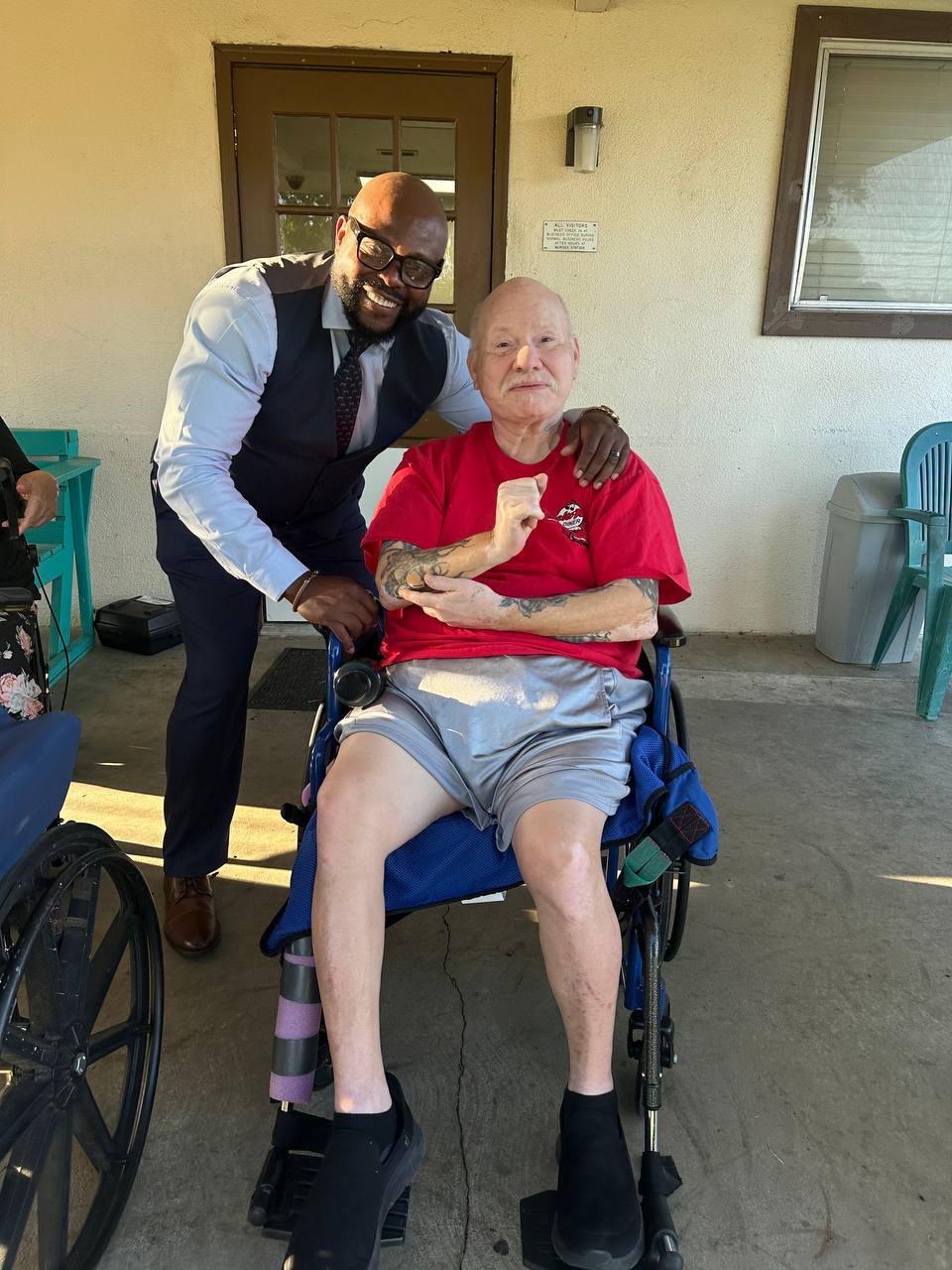 A visit to a care facility